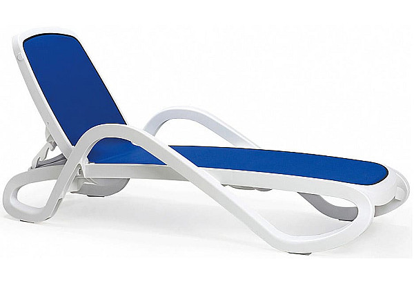 Шезлонг з підлокітниками Nardi Alfa Bianco Blu-0