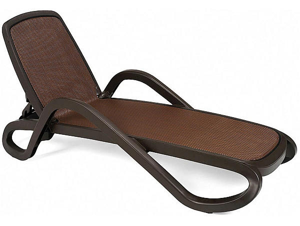 Шезлонг з підлокітниками Nardi Alfa Caffe Trama Caffe-0