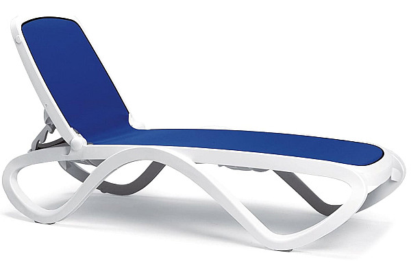 Шезлонг Nardi Omega Bianco Blu-0