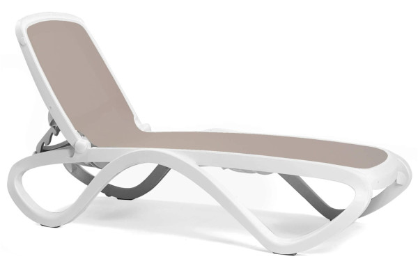 Шезлонг Nardi Omega Bianco Tortora-0