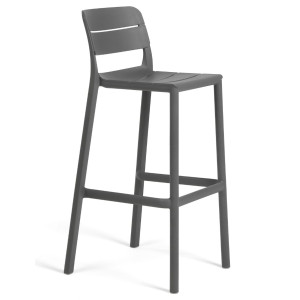 Барний пластиковий стілець Nardi Cassia Stool Basalto