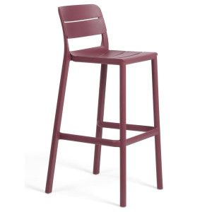 Барний пластиковий стілець Nardi Cassia Stool Borgogna