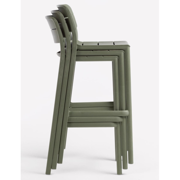 Барний пластиковий стілець Nardi Cassia Stool Antracite-1