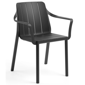 Пластиковый садовый стул Nardi Tiberina Armchair Antracite