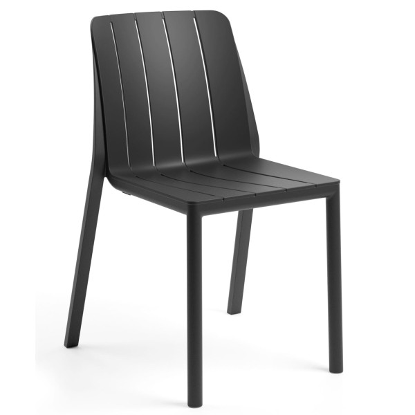 Пластиковый садовый стул Nardi Tiberina Bistrot Antracite-0