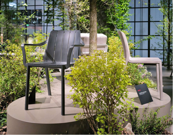 Пластиковый садовый стул Nardi Tiberina Bistrot Antracite-3