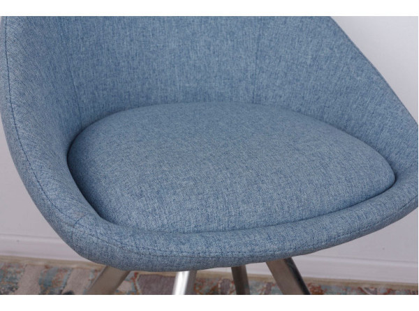 Стілець поворотний Nicolas TOLEDO Блакитний-4