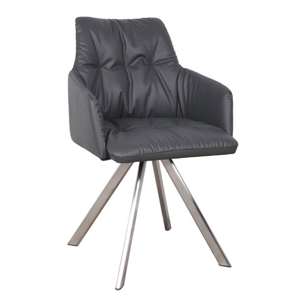 Крісло поворотне Nicolas LEON Темно-сірий-0