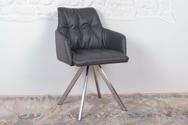 Крісло поворотне Nicolas LEON Темно-сірий-1