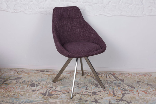 Стілець поворотний Nicolas TOLEDO Баклажан рогожка-2