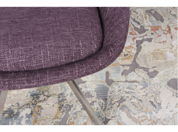 Стілець поворотний Nicolas TOLEDO Баклажан рогожка-3