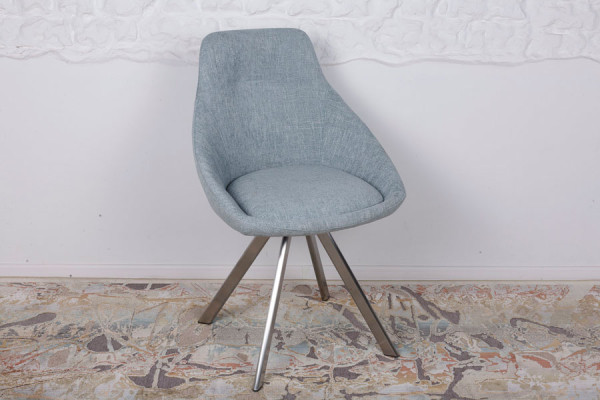 Стілець поворотний Nicolas TOLEDO Блідо-бірюзовий рогожка-1
