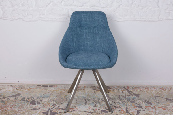 Стул поворотный Nicolas TOLEDO Темно-голубой рогожка-2