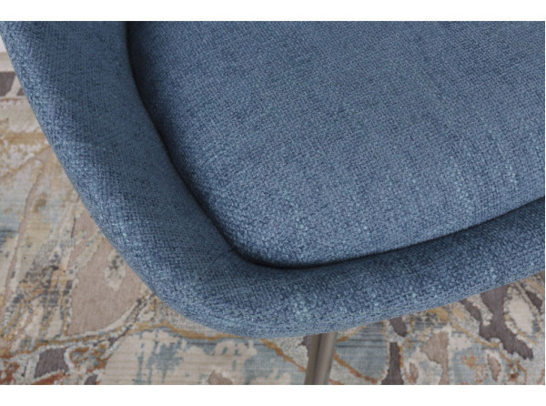 Стул поворотный Nicolas TOLEDO Темно-голубой рогожка-3