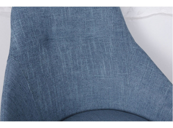 Стул поворотный Nicolas TOLEDO Темно-голубой рогожка-4