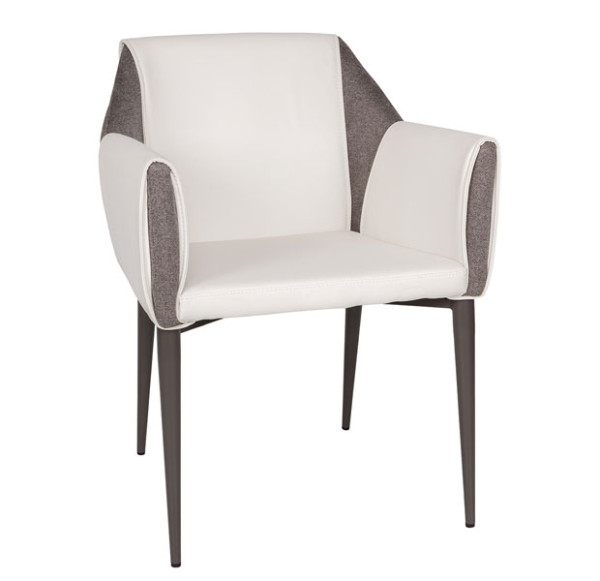 Крісло Nicolas TOSCANA Білий-сірий-0