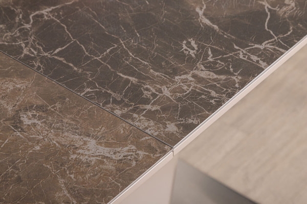 Розкладний обідній стіл Nicolas ALABAMA Коричневий кераміка-4