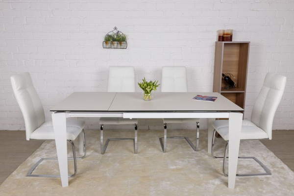 Раскладной обеденный стол Nicolas ALTA Белый керамика-1