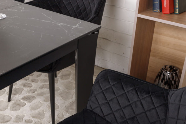 Раскладной обеденный стол Nicolas ALTA Черный керамика-3