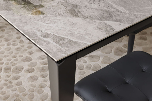 Розкладний обідній стіл Nicolas ALTA Сірий глянець кераміка-14