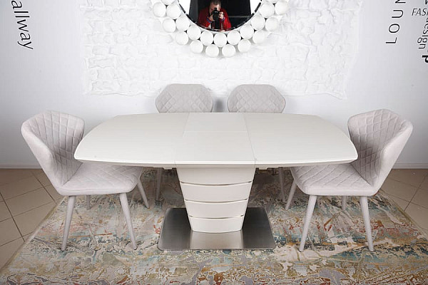 Раскладной обеденный стол Nicolas ATLANTA 120 Капучино-4