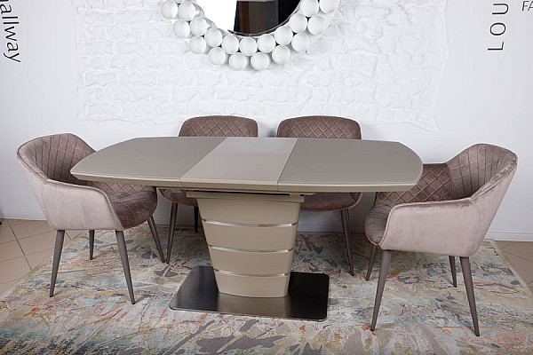 Розкладний обідній стіл Nicolas ATLANTA 120 Мокко-6