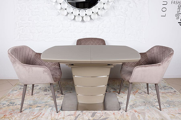 Розкладний обідній стіл Nicolas ATLANTA 120 Мокко-8