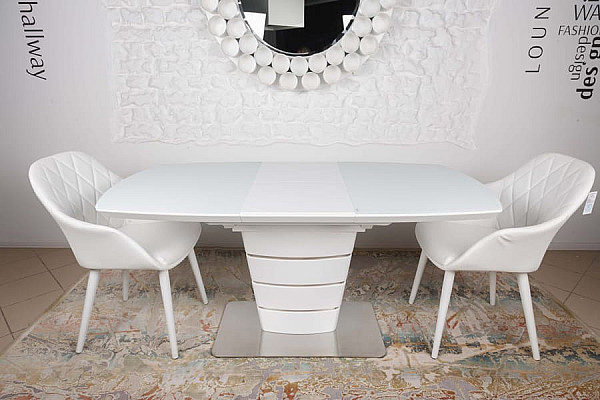 Раскладной обеденный стол Nicolas ATLANTA 140 Белый-5