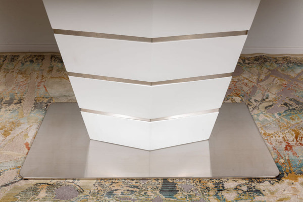 Раскладной обеденный стол Nicolas BALTIMORE Серо-белый керамика-3