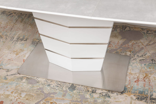 Раскладной обеденный стол Nicolas BALTIMORE Серо-белый керамика-4