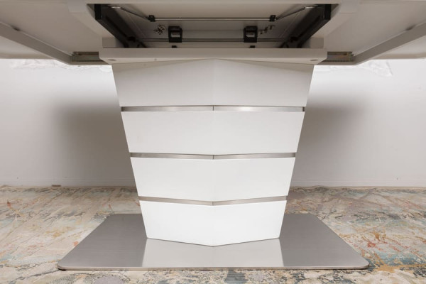 Раскладной обеденный стол Nicolas BALTIMORE Серо-белый керамика-7