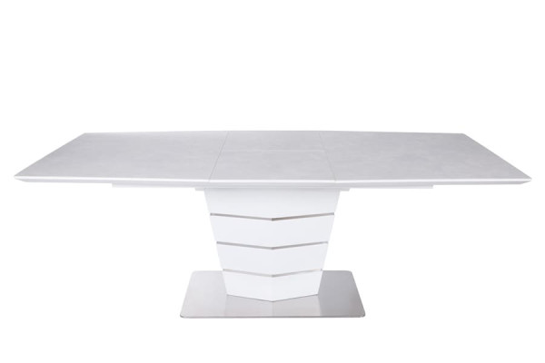 Раскладной обеденный стол Nicolas BALTIMORE Серо-белый керамика-1