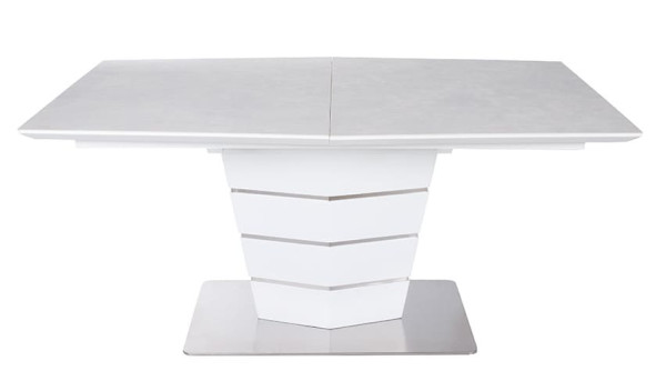 Раскладной обеденный стол Nicolas BALTIMORE Серо-белый керамика-0