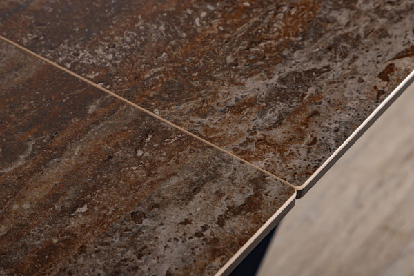 Розкладний обідній стіл Nicolas ALMA 160 Мідний кераміка-3