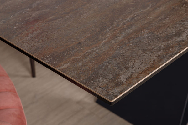 Розкладний обідній стіл Nicolas ALMA 160 Мідний кераміка-4