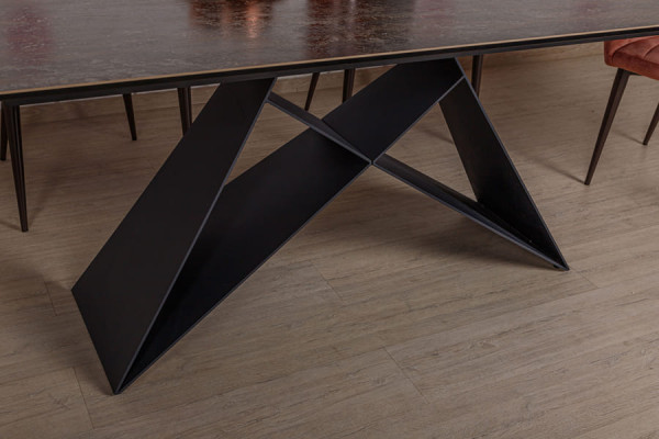 Розкладний обідній стіл Nicolas ALMA 160 Мідний кераміка-5