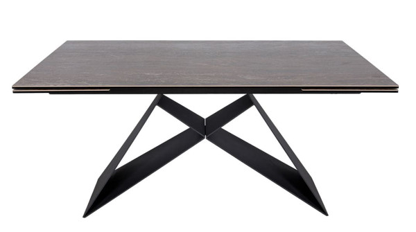 Розкладний обідній стіл Nicolas ALMA 160 Мідний кераміка-0