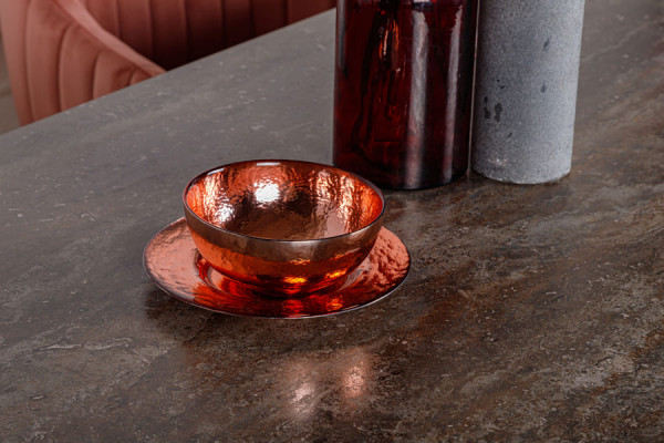 Розкладний обідній стіл Nicolas ALMA 160 Мідний кераміка-8