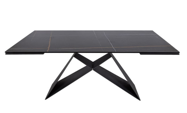 Розкладний обідній стіл Nicolas ALMA 180 Чорний кераміка-0