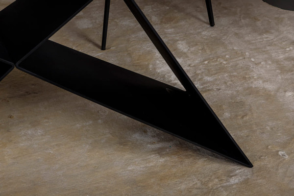 Раскладной обеденный стол Nicolas ALMA 180 Черно-белый керамика-11