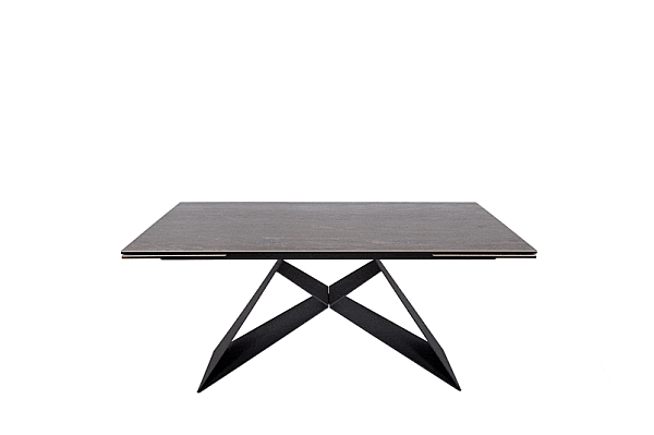 Раскладной обеденный стол Nicolas ALMA 160 Коричневый керамика-5