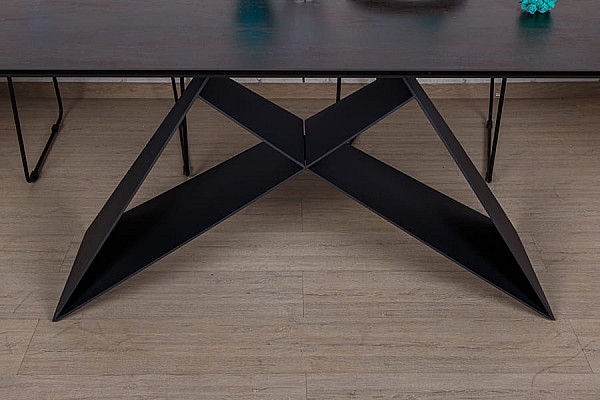 Раскладной обеденный стол Nicolas ALMA 160 Коричневый керамика-8