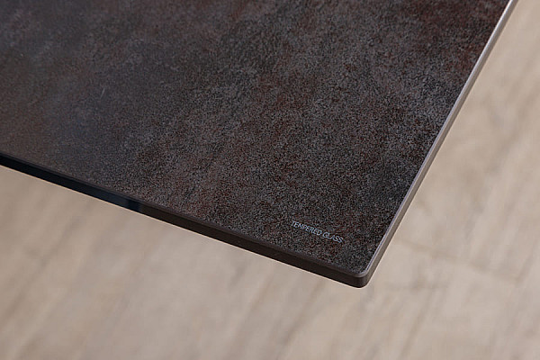 Раскладной обеденный стол Nicolas ALMA 160 Коричневый керамика-9