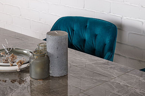 Раскладной обеденный стол Nicolas ALTA Темно-серый глянец керамика-2