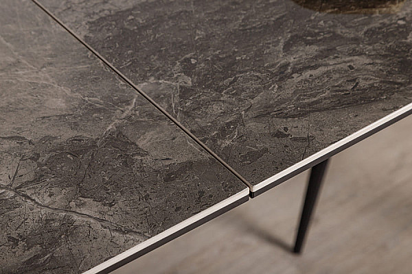 Раскладной обеденный стол Nicolas ALTA Темно-серый глянец керамика-3