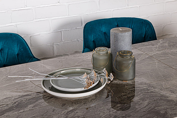 Раскладной обеденный стол Nicolas ALTA Темно-серый глянец керамика-8