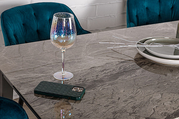 Раскладной обеденный стол Nicolas ALTA Темно-серый глянец керамика-10