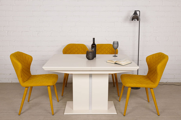 Раскладной обеденный стол Nicolas AMSTERDAM 120 Слоновая кость-7