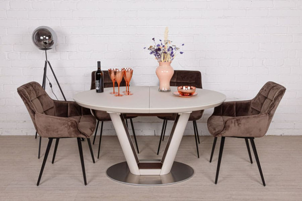 Раскладной обеденный стол Nicolas DENVER Крем-венге-12