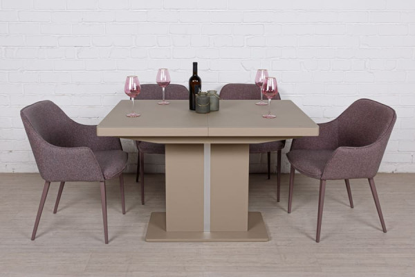 Розкладний обідній стіл Nicolas MANHATTAN 120 Мокко матовий-5